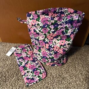 Vera Bradley Curling/Flat Iron Cover & Ditty Bag
